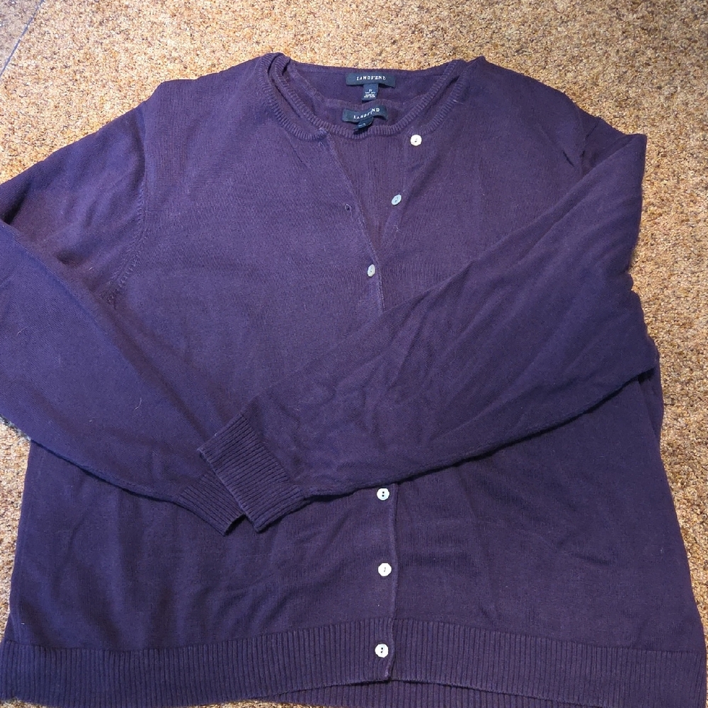 Lands' End Lot of FIVE Sweater Sets Cardigan
